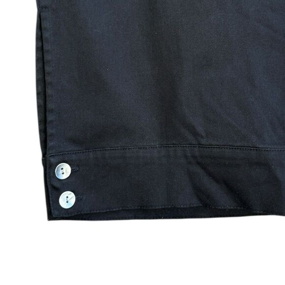 Soft Surroundings Black Chino Capri Pants Sz M - Picture 2 of 11